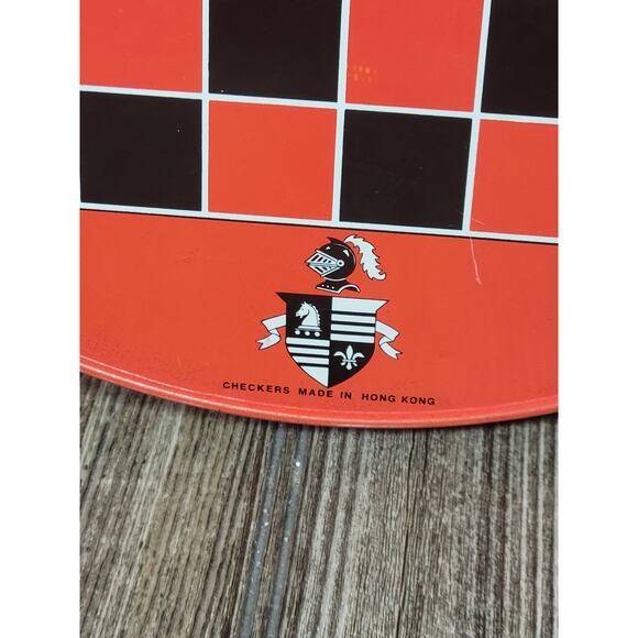 Vintage Ohio Art Chinese Checker, Round Tin Metal, Rusty Bent, No Marbles - Picture 4 of 7